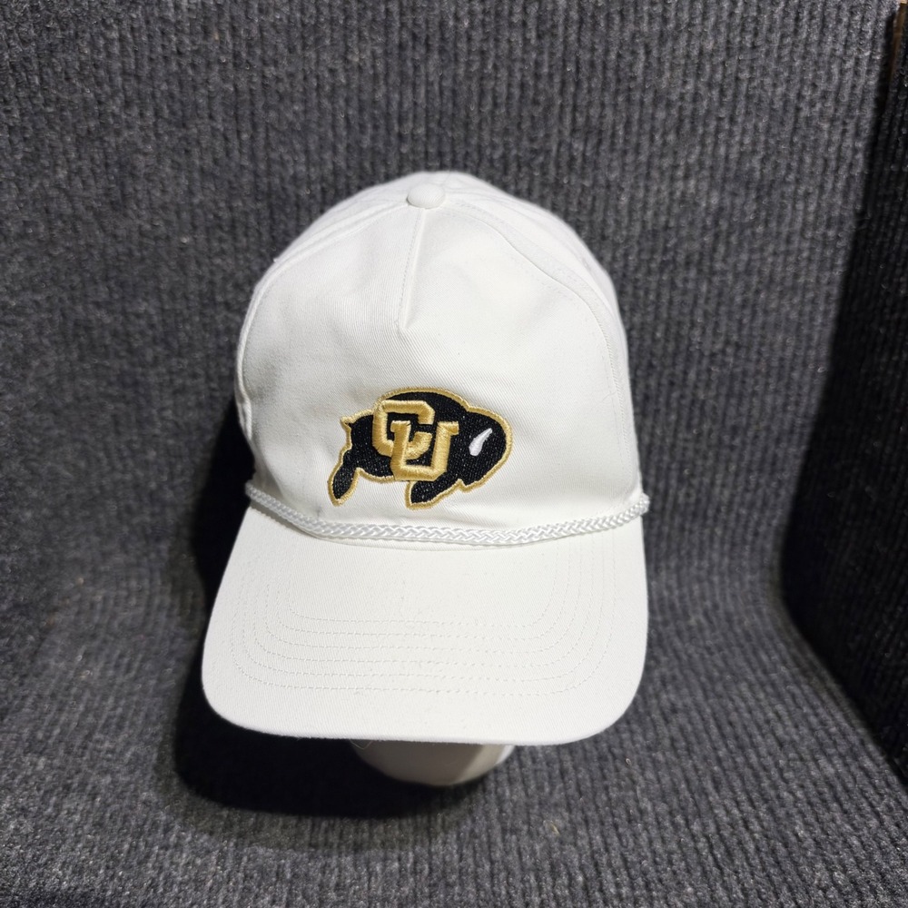 47 Brand Colorado Buffaloes Hat Mens OSFA White CU Rope Snapback Cap Athletic